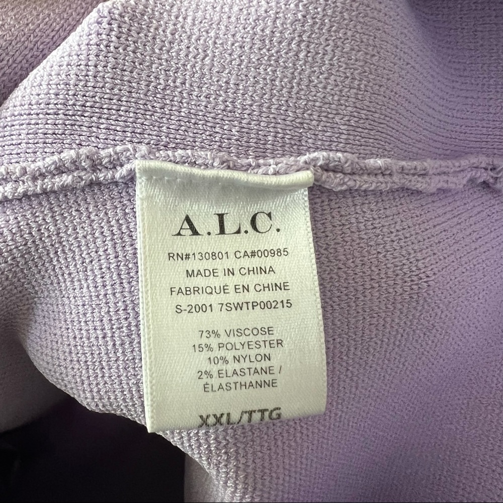 A.L.C. Victoria Knit Top in Purple Lavender, Square Neck, Plus Size XXL, NWT - Picture 8 of 11